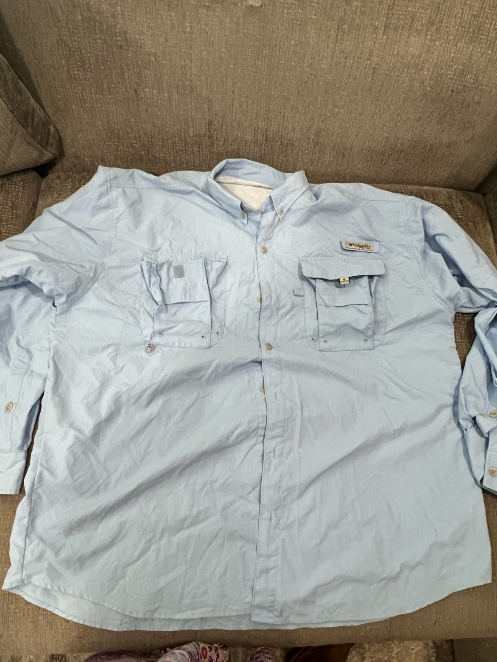 Columbia Light Blue Men's Lightweight Shirt Jacket